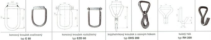 Vysokopevnostní koncovky - upínací popruhy