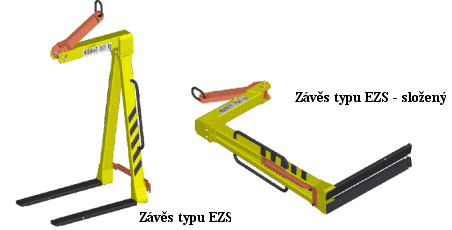 EURO závěsy na palety typu EZS - samovyvažovací