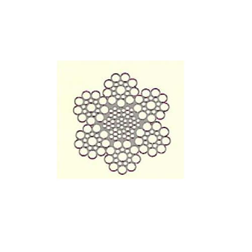 Ocelové lano pr.6 mm 6x19 Seal IWRC, Zn