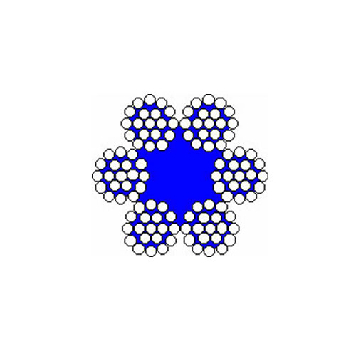 Ocelové lano pr.16 mm 6x19 standard, zinek