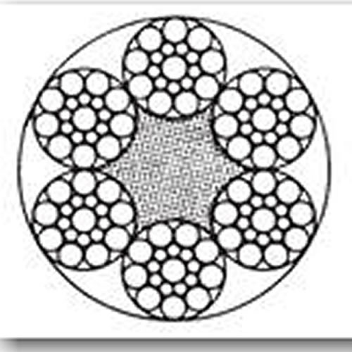 Ocelové lano pr.18 mm 6x19 Seal+FC, Zn