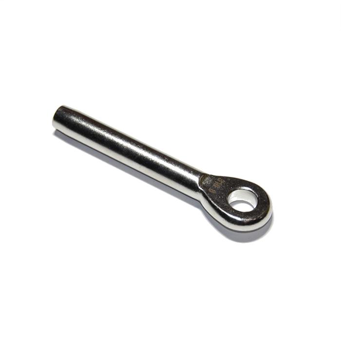 Nerez lanová koncovka lisovací s okem 6 mm; A4
