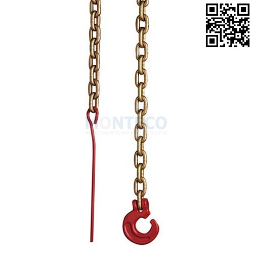 Lesnický řetěz pr.10mm se štěrbinovým hákem a jehlou