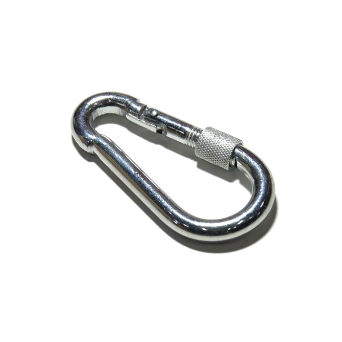 Karabina s pojistkou DIN 5299D 8 x 80 mm, Zn