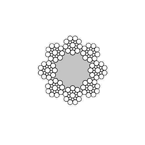 ocelové lano pr. 12mm 8x19 S FC