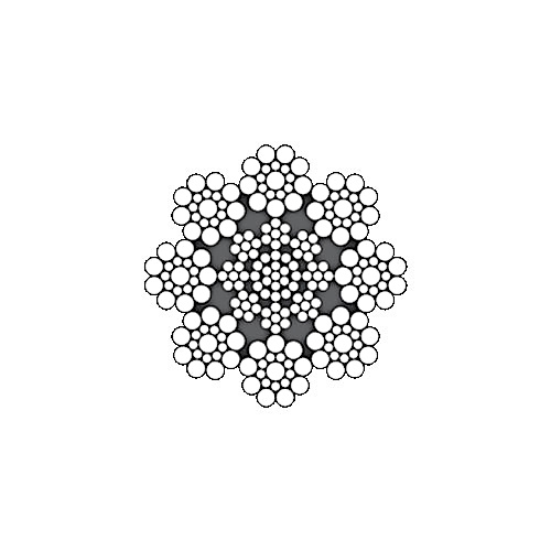 ocelové lano pr.28mm 8x19 S IWRC