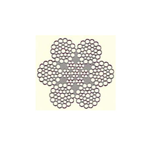 Ocelové lano pr.18 mm 6x19 Seal IWRC, holé