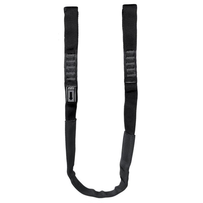 Dvojitý popruh s šitými oky SLING LANYARD 80 cm, černá