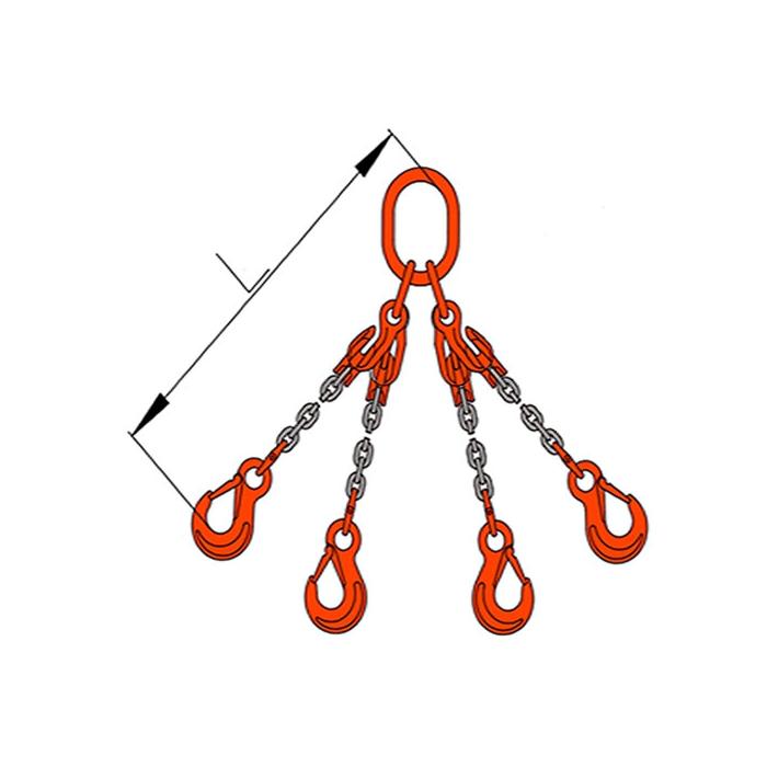 Vázací řetěz čtyřhák se zkracovači pr.16mm G10 pewag